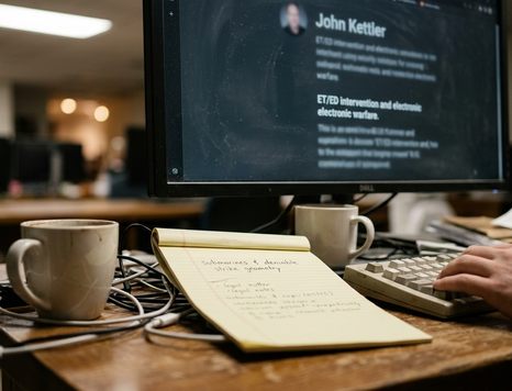 Documentary take on Content creation workspace, clean aesthetic